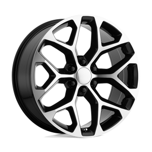 24" Performance Replicas PR176 GLOSS BLACK MACHINED 6X139.7