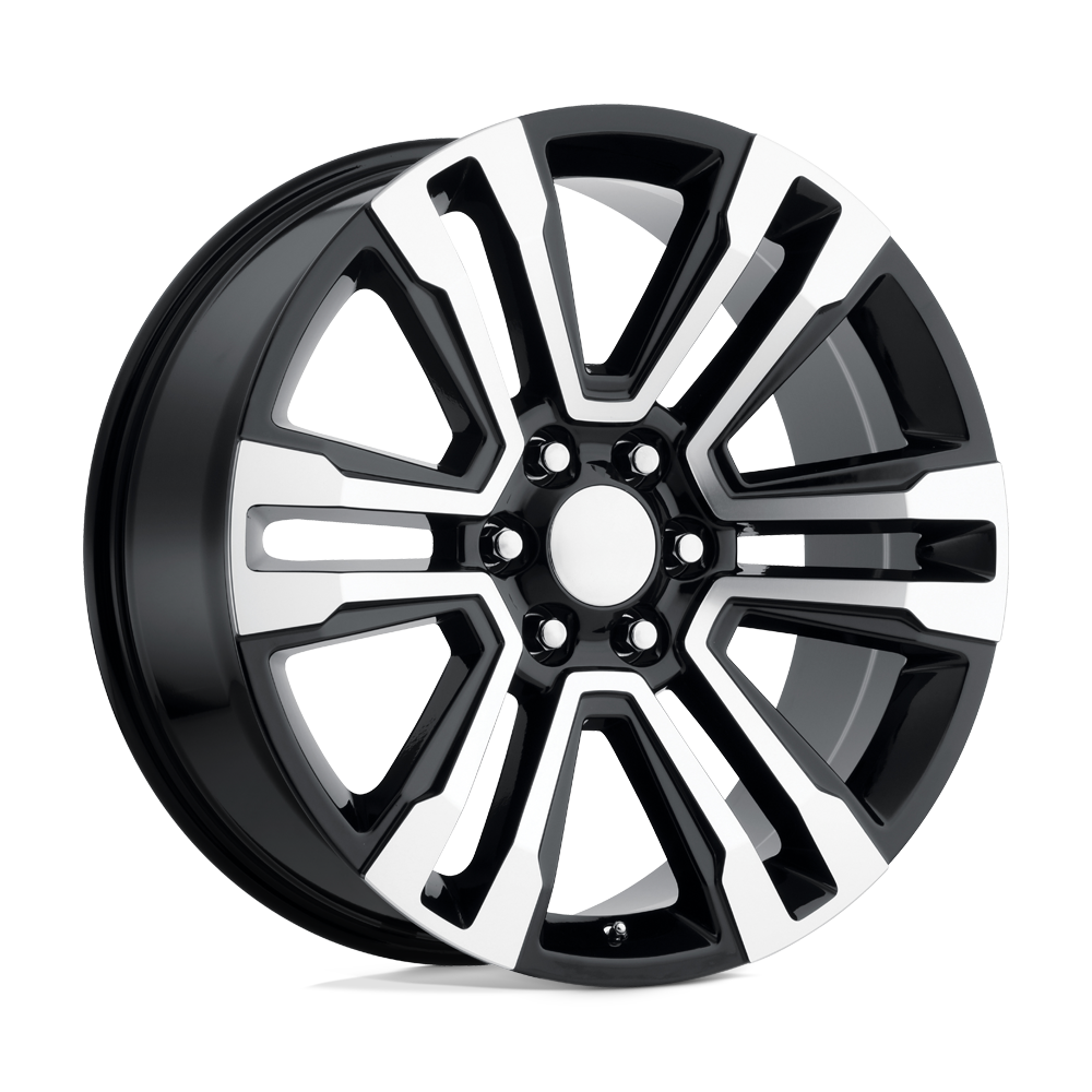 22" Performance Replicas PR182 GLOSS BLACK MACHINED 6X139.7