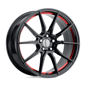 20X9 Performance Replicas PR193 GLOSS BLACK RED MACHINED 5X114.3