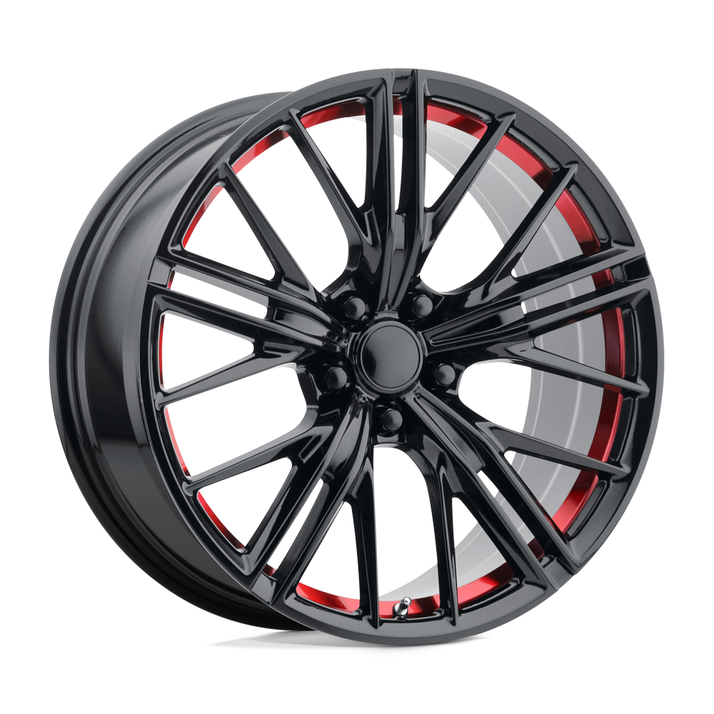 20" Performance Replicas PR194 GLOSS BLACK RED MACHINED 5X120
