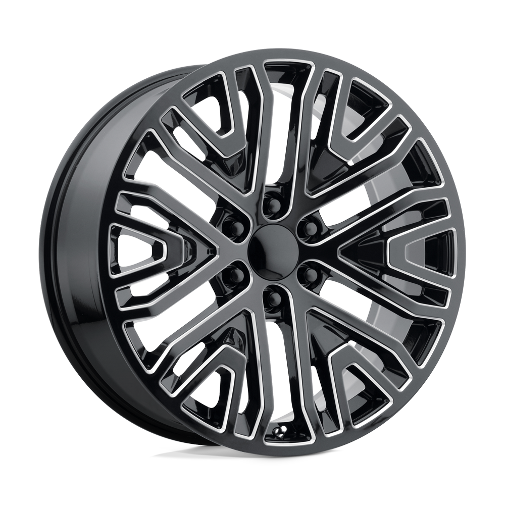 22" Performance Replicas PR197 GLOSS BLACK MILLED 6X139.7