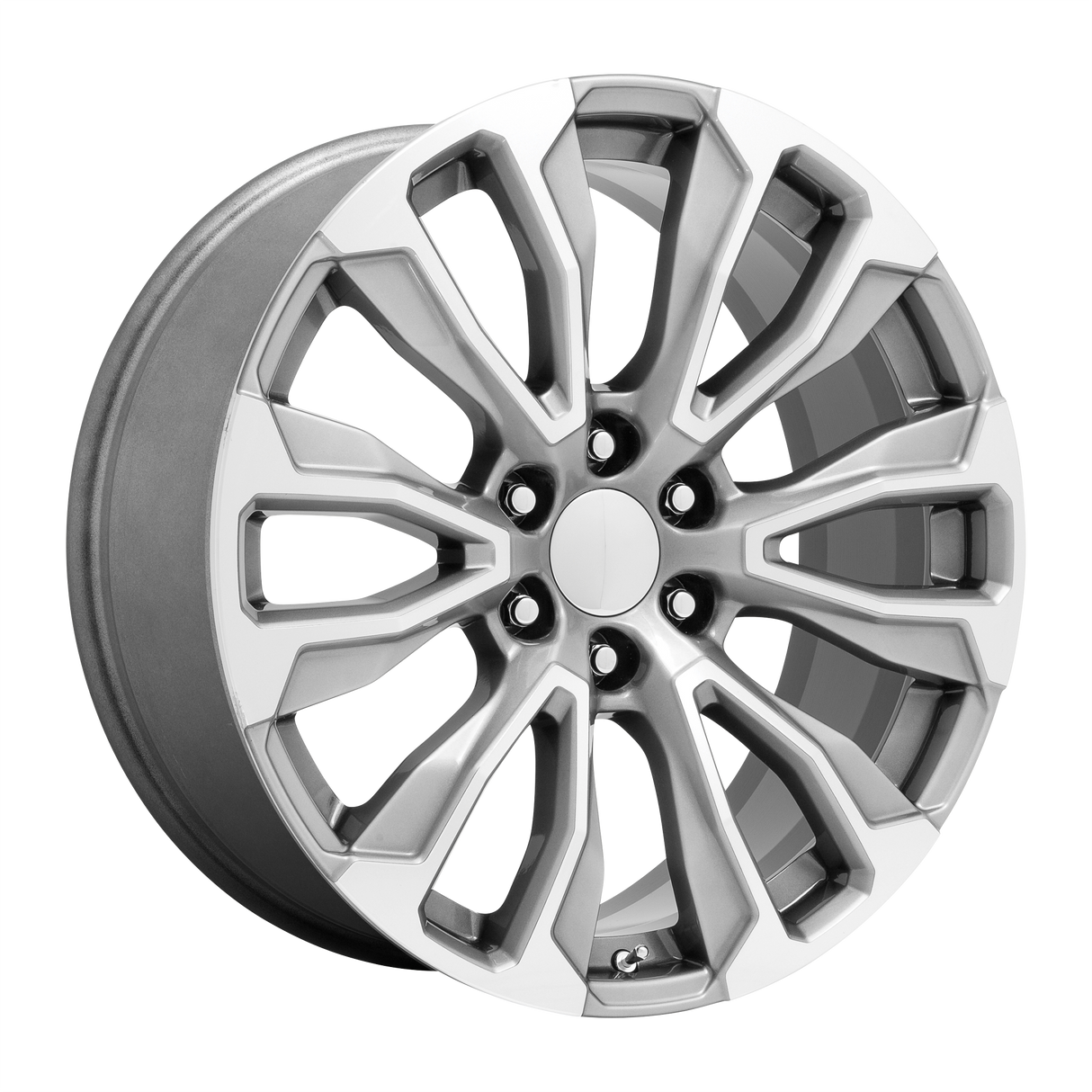 24" Performance Replicas PR211 SILVER MACHINED FACE 6X139.7