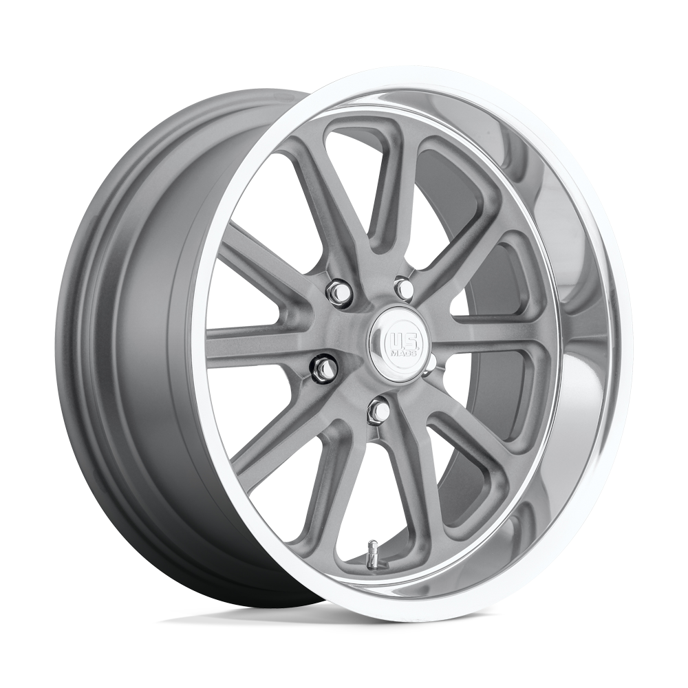 22X9 US Mag 1PC U111 RAMBLER TEXTURED GRAY W/ DC LIP 5X127
