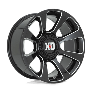 20X10 XD XD854 REACTOR GLOSS BLACK MILLED 5X127/5X139.7