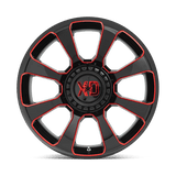 20X10 XD XD854 REACTOR GLOSS BLACK MILLED W/ RED TINT 5X127/5X139.7