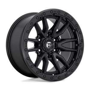 22X10 Fuel 1PC D679 REBEL RIMS -  MATTE BLACK 6X135