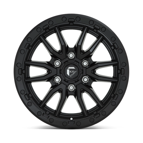 22X9 Fuel 1PC D679 REBEL RIMS -  MATTE BLACK 6X135