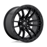 20X10 Fuel 1PC D679 REBEL RIMS -  MATTE BLACK 6X135