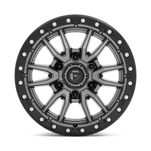 16X8 Fuel 1PC D680 REBEL RIMS - MATTE GUNMETAL BLACK BEAD RING 6X139.7