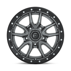 17X9 Fuel 1PC D680 REBEL MATTE RIMS - GUNMETAL BLACK BEAD RING 5X127