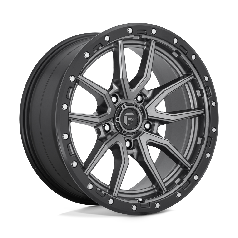 20X9 Fuel 1PC D680 REBEL RIMS - MATTE GUNMETAL BLACK BEAD RING 5X127