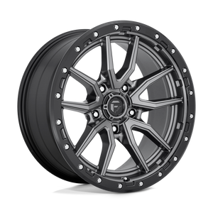 20X9 Fuel 1PC D680 REBEL RIMS - MATTE GUNMETAL BLACK BEAD RING 5X127