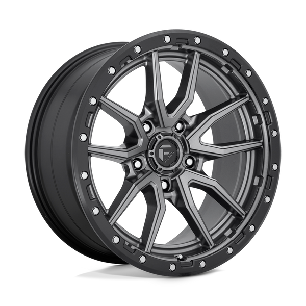 20X9 Fuel 1PC D680 REBEL RIMS - MATTE GUNMETAL BLACK BEAD RING 5X127