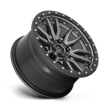 18X9 Fuel 1PC D680 REBEL RIMS -  MATTE GUNMETAL BLACK BEAD RING 6X135