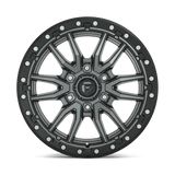 17X9 Fuel 1PC D680 REBEL RIMS - MATTE GUNMETAL BLACK BEAD RING 6X135