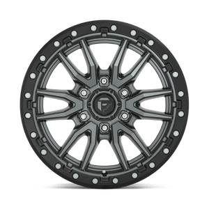 22X10 Fuel 1PC D680 REBEL RIMS - MATTE GUNMETAL BLACK BEAD RING 6X139.7