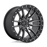 20X10 Fuel 1PC D680 REBEL RIMS - MATTE GUNMETAL BLACK BEAD RING 6X135