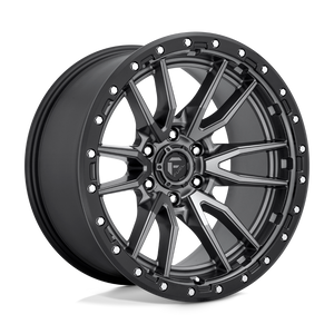 20X10 Fuel 1PC D680 REBEL RIMS - MATTE GUNMETAL BLACK BEAD RING 6X135