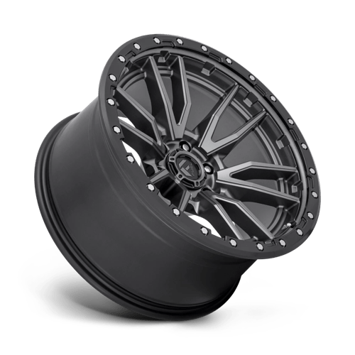20X10 Fuel 1PC D680 REBEL RIMS - MATTE GUNMETAL BLACK BEAD RING 6X135