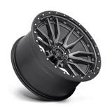 20X10 Fuel 1PC D680 REBEL RIMS - MATTE GUNMETAL BLACK BEAD RING 6X135