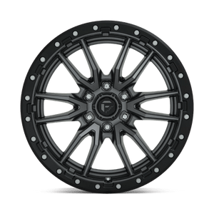 20X10 Fuel 1PC D680 REBEL RIMS - MATTE GUNMETAL BLACK BEAD RING 6X139.7