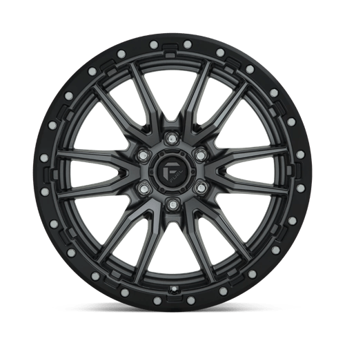 20X10 Fuel 1PC D680 REBEL RIMS - MATTE GUNMETAL BLACK BEAD RING 6X135