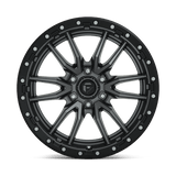20X10 Fuel 1PC D680 REBEL RIMS - MATTE GUNMETAL BLACK BEAD RING 6X135