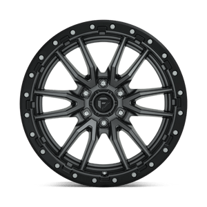 20X10 Fuel 1PC D680 REBEL RIMS - MATTE GUNMETAL BLACK BEAD RING 6X135