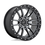 20X9 Fuel 1PC D680 REBEL RIMS - MATTE GUNMETAL BLACK BEAD RING 6X135