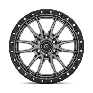 20X9 Fuel 1PC D680 REBEL RIMS - MATTE GUNMETAL BLACK BEAD RING 6X135