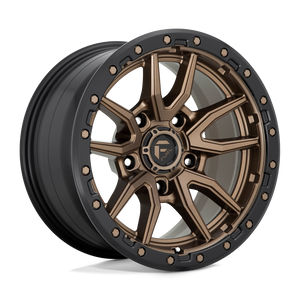 17X9 Fuel 1PC D681 REBEL RIMS - MATTE BRONZE BLACK BEAD RING 5X127