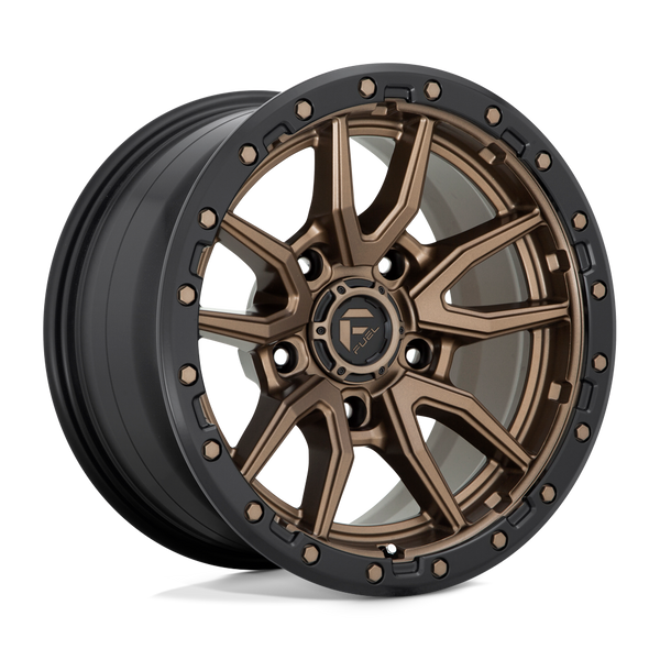 17X9 Fuel 1PC D681 REBEL RIMS - MATTE BRONZE BLACK BEAD RING 5X127