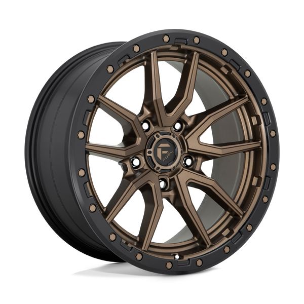 20X9 Fuel 1PC D681 REBEL RIMS - MATTE BRONZE BLACK BEAD RING 5X127