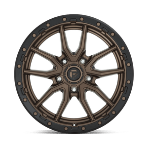 20X9 Fuel 1PC D681 REBEL RIMS - MATTE BRONZE BLACK BEAD RING 5X127