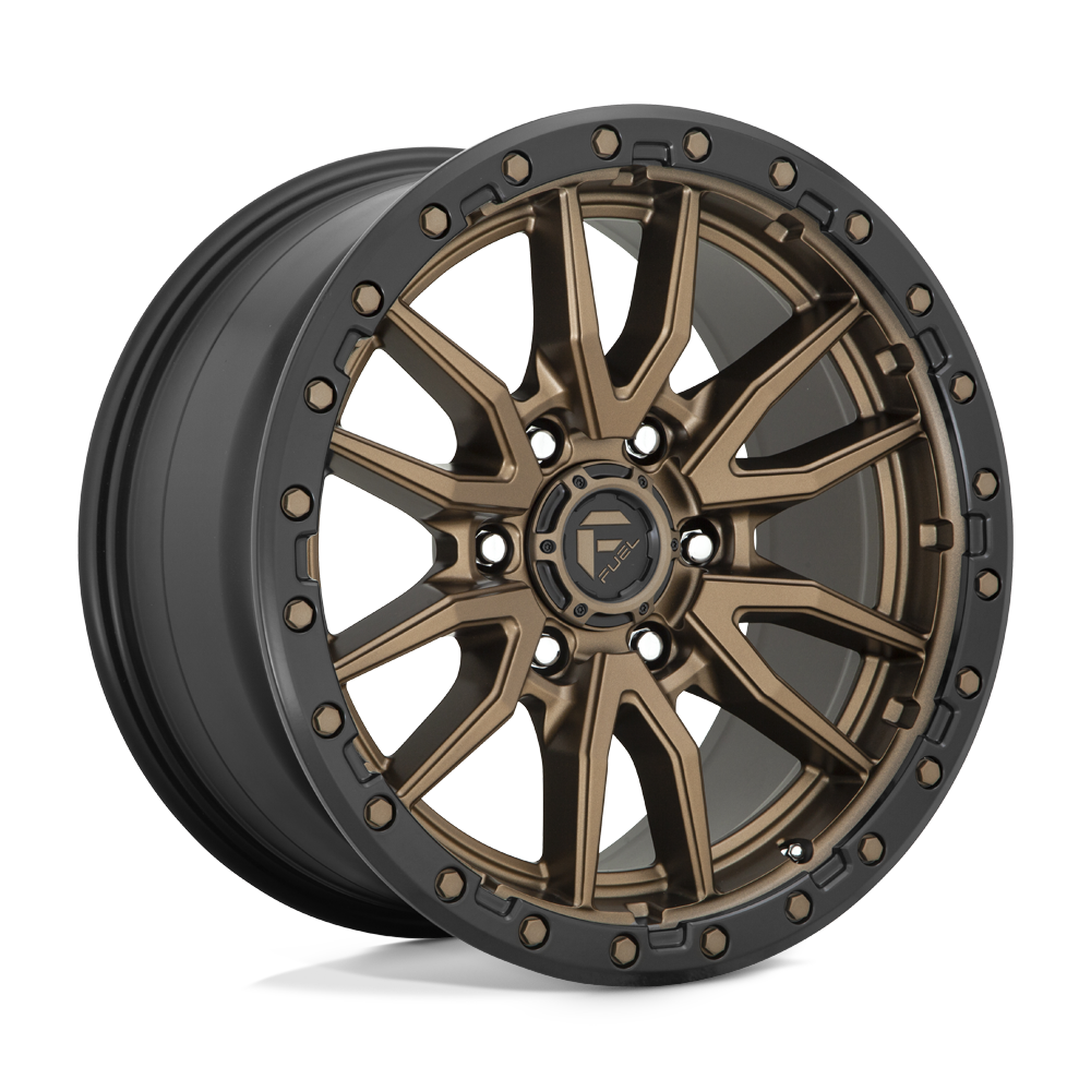 18X9 Fuel 1PC D681 REBEL RIMS -  MATTE BRONZE BLACK BEAD RING 6X135