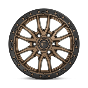 22X12 Fuel 1PC D681 REBEL RIMS - MATTE BRONZE BLACK BEAD RING 6X135