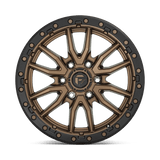 18X9 Fuel 1PC D681 REBEL RIMS -  MATTE BRONZE BLACK BEAD RING 6X135