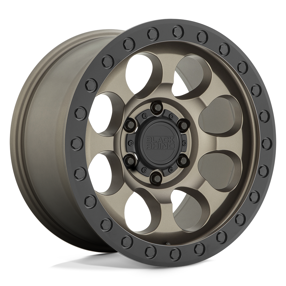 17X8.5 Black Rhino Hard Alloys RIOT MATTE BRONZE W/ BLK RG & BOLTS 5X127
