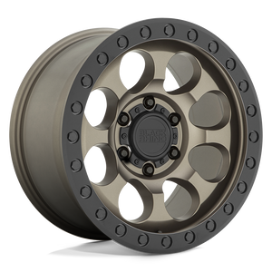 17" Black Rhino Hard Alloys RIOT MATTE BRONZE W/ BLK RG & BOLTS 5X127