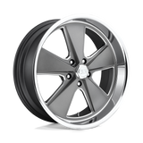 18X8 US Mag 1PC U120 ROADSTER MATTE GUN METAL MACHINED 5X114.3