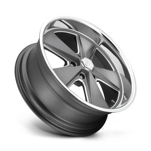 18X8 US Mag 1PC U120 ROADSTER MATTE GUN METAL MACHINED 5X120.65