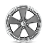 18X8 US Mag 1PC U120 ROADSTER MATTE GUN METAL MACHINED 5X114.3