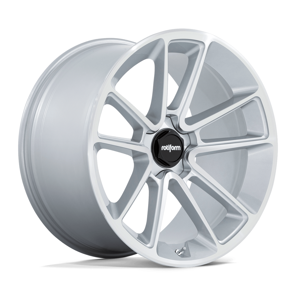 22X12 Rotiform R192 BTL GLOSS SILVER W/ MACHINED FACE 5X130