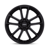 22X10 Rotiform R194 BTL MATTE BLACK W/ BLACK CAP 5X130