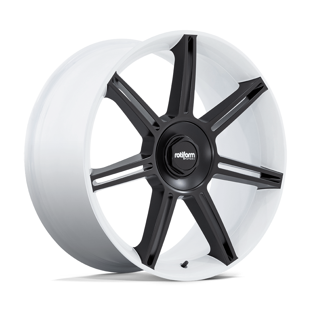 22X10 Rotiform FRA GLOSS WHITE W/ M-BLACK SPOKES 5X130