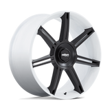 22X10 Rotiform FRA GLOSS WHITE W/ M-BLACK SPOKES 5X130