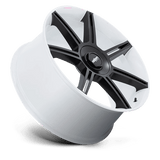 22X12 Rotiform FRA GLOSS WHITE W/ M-BLACK SPOKES 5X130