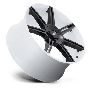 22X10 Rotiform FRA GLOSS WHITE W/ M-BLACK SPOKES 5X130