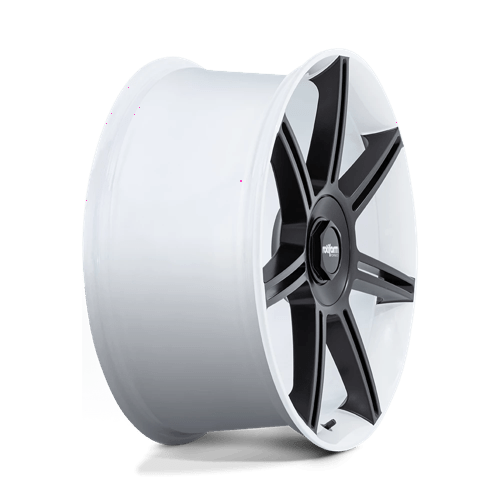 22X10 Rotiform FRA GLOSS WHITE W/ M-BLACK SPOKES 5X130