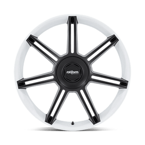 22X12 Rotiform FRA GLOSS WHITE W/ M-BLACK SPOKES 5X130